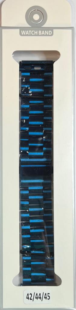 Curea metalica ceas bratara Blue 42-44 mm